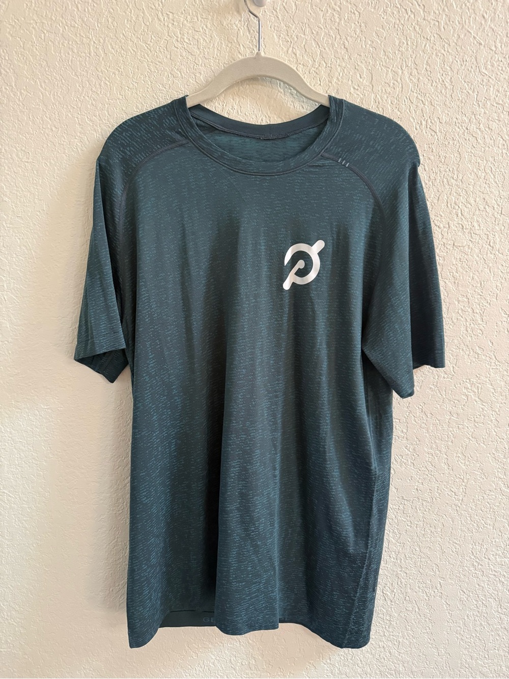 lululemon athletica Peloton Dark Teal Heather Short Sleeve Performance Tee